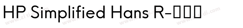 HP Simplified Hans R字体转换